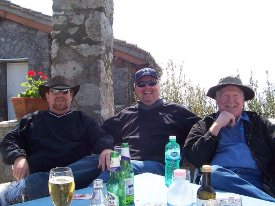 Italy: (left to right) Jim Watts, 'Little' Jay, & 'Big' Jay