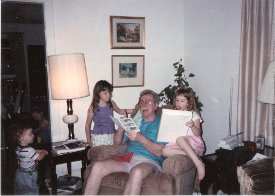 Grandchildren (left to right) James (Cody) Watts, Rachel Ott, & Madeline Watts